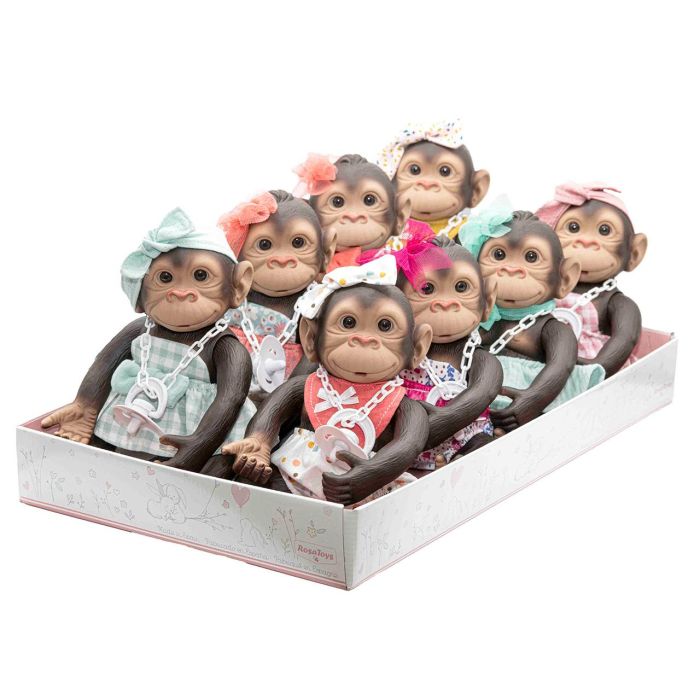 Rosa Toys 2500 Muñeco Bebé Mono de 25 cm, Juguete Infantil con Diseños Surtidos 1 Rosa Toys 2500 Muñeco Bebé Mono de 25 cm, Juguete Infantil con Diseños Surtidos 1