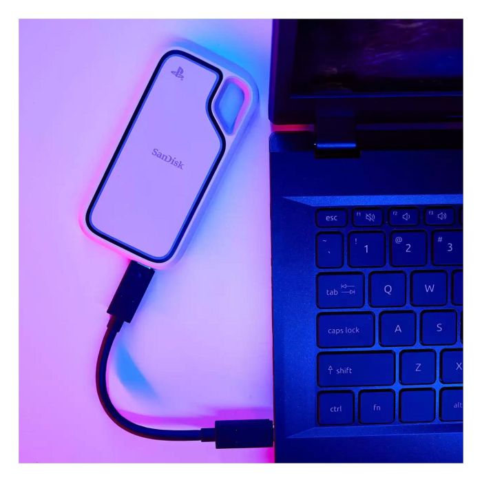 SanDisk SDSSDE62P-2T00-G25 SSD Externo 2 TB USB Tipo C 3.2 Gen 2 Blanco 4