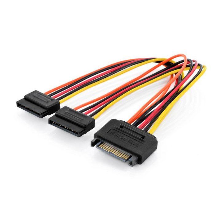 Digitus Internal Y-power supply cable M/F/F, 0.3m, SATA 15-pin - 2x SATA 15-pin Digitus Internal Y-power supply cable M/F/F, 0.3m, SATA 15-pin - 2x SATA 15-pin