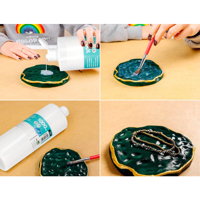 Liderpapel Barniz Fijativo Acabado Brillante Bote 1000 ml Uso Escolar 5