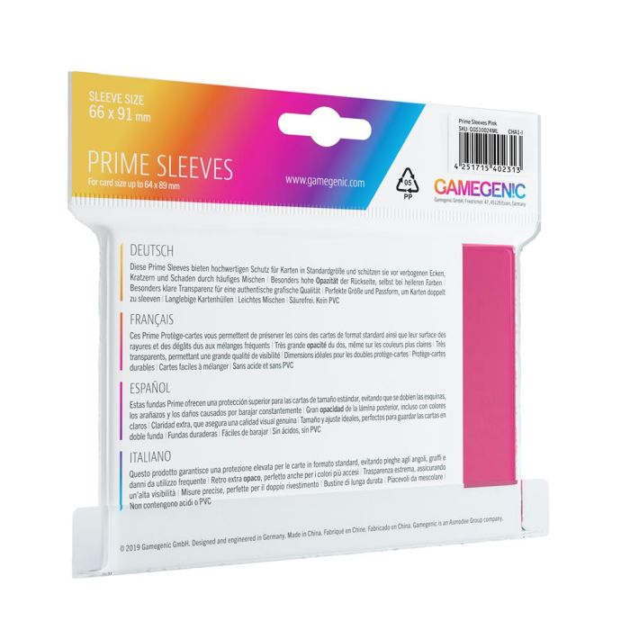Pack Prime Sleeves Pink (100) 1