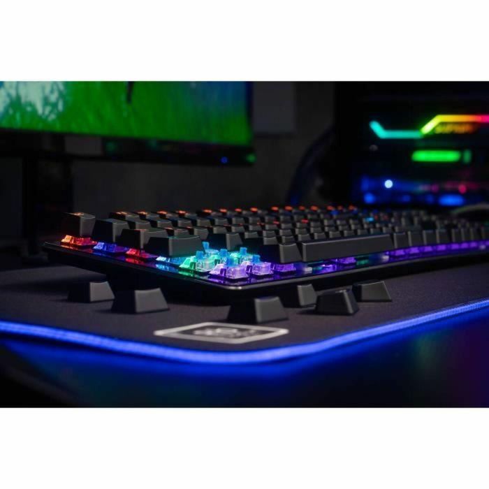 The G-Lab GLA3760162067545 Teclado Mecánico para Juegos Keyz Carbon con Retroiluminación, Interruptores Azules y Reposamuñecas (FR) 1 The G-Lab GLA3760162067545 Teclado Mecánico para Juegos Keyz Carbon con Retroiluminación, Interruptores Azules y Reposamuñecas (FR) 1
