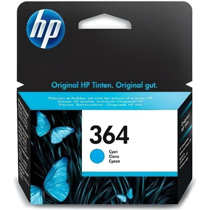 Cartucho de tinta cian original HP 364 para HP DeskJet 3070A y HP Photosmart 5525/6525 (CB318EE) Cartucho de tinta cian original HP 364 para HP DeskJet 3070A y HP Photosmart 5525/6525 (CB318EE)