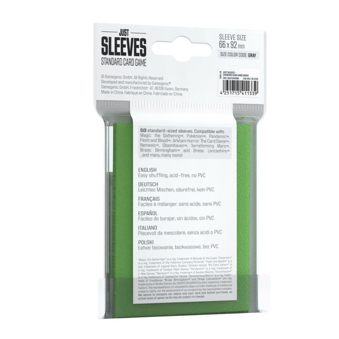 Just Sleeves Standard Card Game Green (50) 1