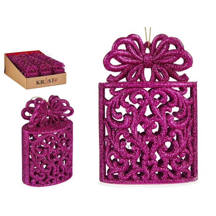 Adorno Arbol Navidad Caja Regalo Fucsia Krist+ 7X11CM (48 Unidades) Adorno Arbol Navidad Caja Regalo Fucsia Krist+ 7X11CM (48 Unidades)