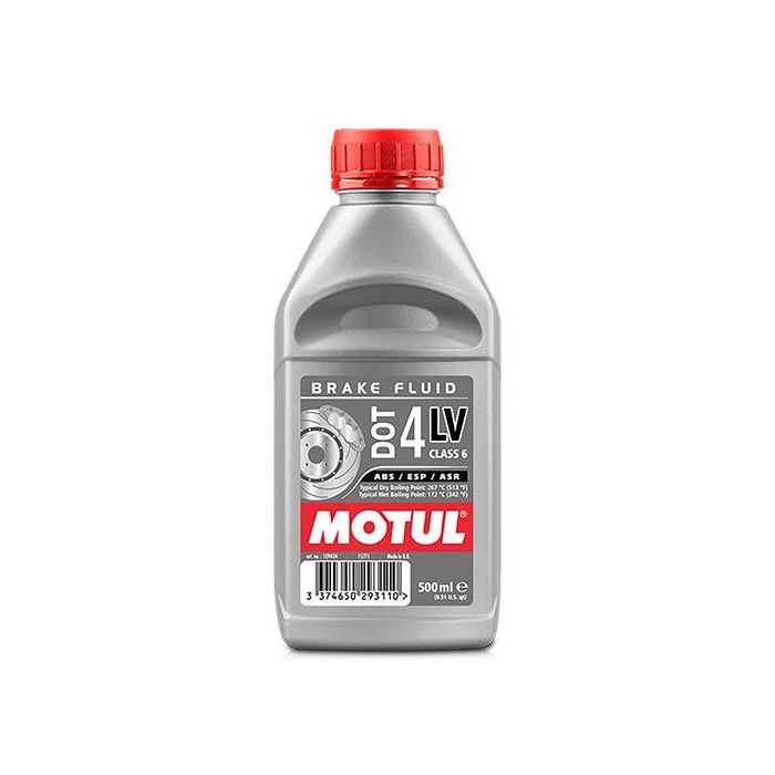 Motul MTL109434 Líquido de Frenos Coche DOT 4 LV 100% Sintético Larga Duración ESP ABS ASR Compatible 500 mL Motul MTL109434 Líquido de Frenos Coche DOT 4 LV 100% Sintético Larga Duración ESP ABS ASR Compatible 500 mL