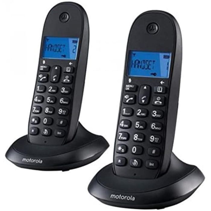 Motorola C1002 Teléfono DECT Gris, 50 entradas en lista de direcciones, pantalla LCD, 2 teléfonos incluidos 1 Motorola C1002 Teléfono DECT Gris, 50 entradas en lista de direcciones, pantalla LCD, 2 teléfonos incluidos 1