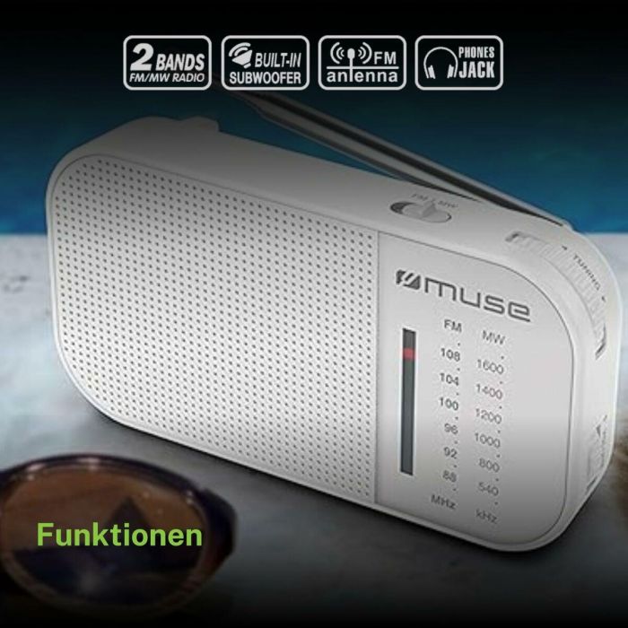 Radio Muse M-025 RW Blanco (Blanco) Caja De Regalo (Caja De Regalo) 2