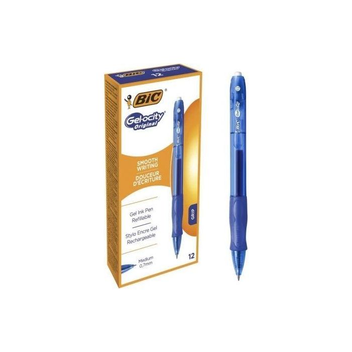 Caja de Bolígrafos de Tinta de Gel Bic Gelocity 526274/ 12 unidades/ Azules 1 Caja de Bolígrafos de Tinta de Gel Bic Gelocity 526274/ 12 unidades/ Azules 1