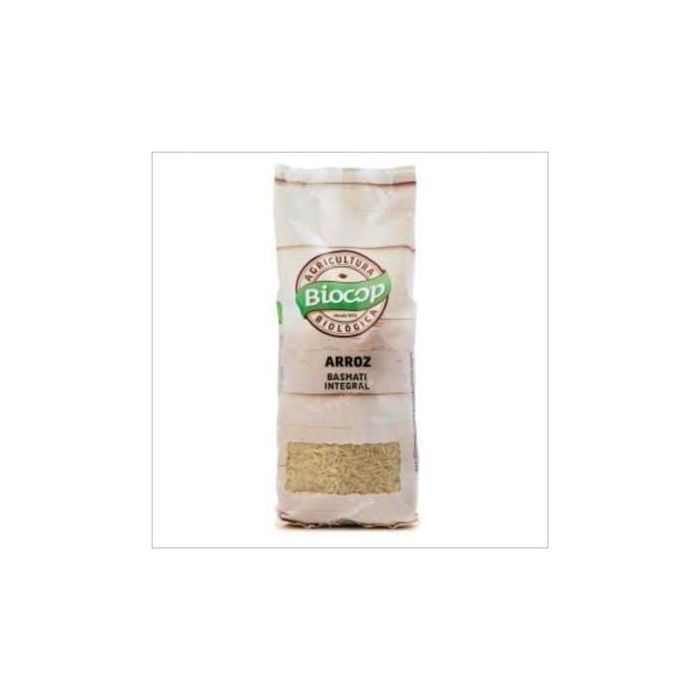 BIOCOP Arroz Basmati Integral Bio 500g, grano largo, delicada fragancia y exquisito sabor, ideal para una dieta equilibrada