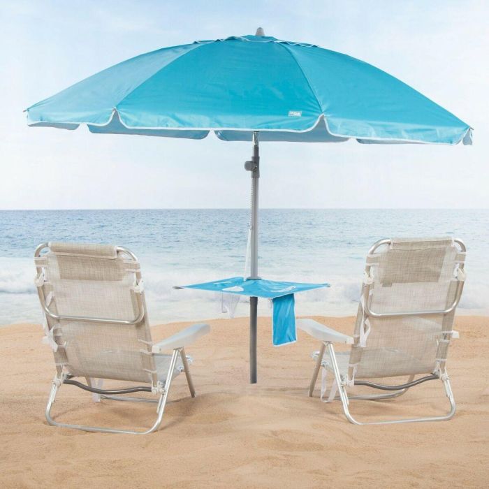 Sombrilla Aktive Acero Tela Oxford 210 x 205 x 210 cm 5 Sombrilla Aktive Acero Tela Oxford 210 x 205 x 210 cm 5