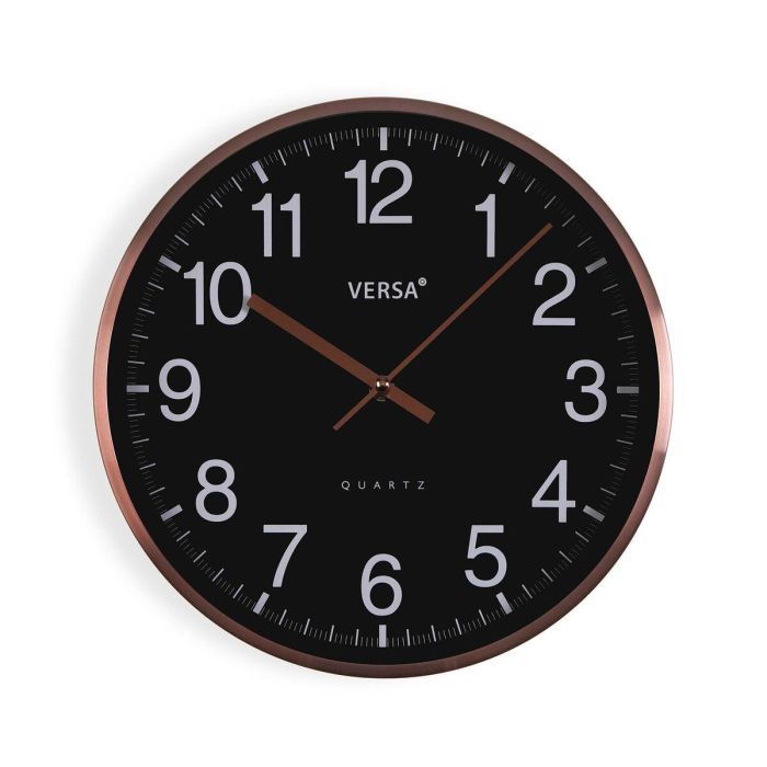 Reloj de Pared Versa Negro Metal Reloj de Pared Versa Negro Metal