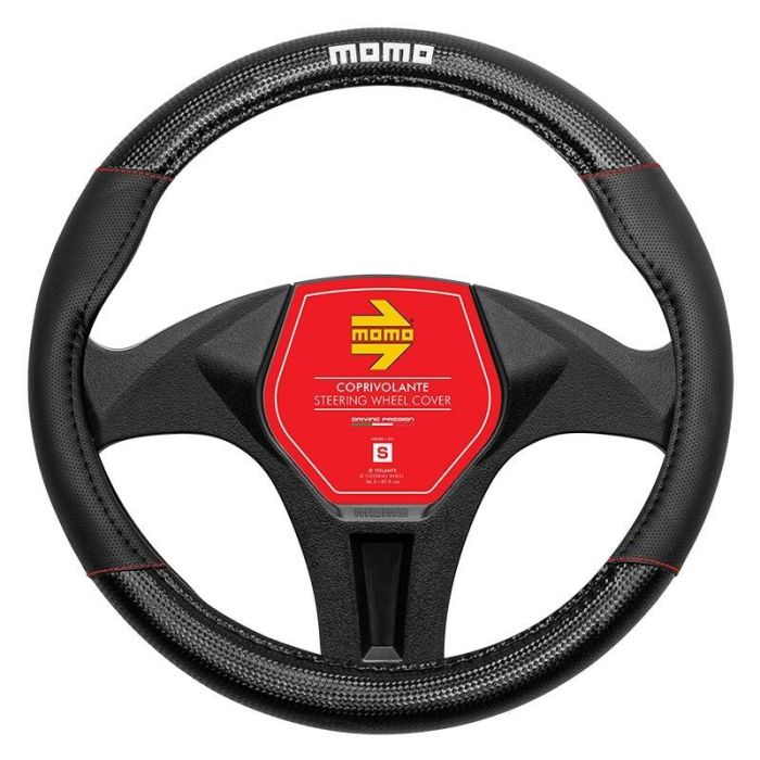 Funda Volante Momo Carbon Universal Negro Y Rojo 38-39 cm MOMLSWC013BR Funda Volante Momo Carbon Universal Negro Y Rojo 38-39 cm MOMLSWC013BR
