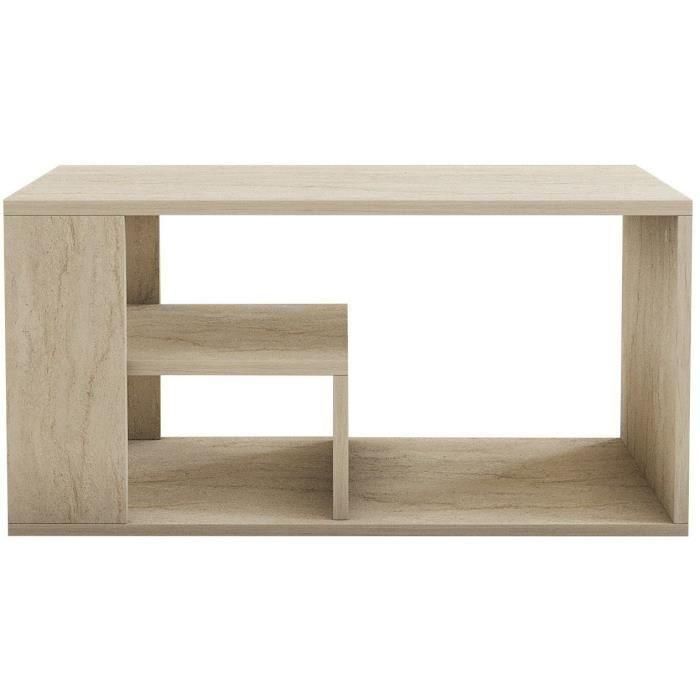 Mesa de centro rectangular EROS de travertino - 80 x 50 x 40 cm - CAL1738350732989 2 Mesa de centro rectangular EROS de travertino - 80 x 50 x 40 cm - CAL1738350732989 2