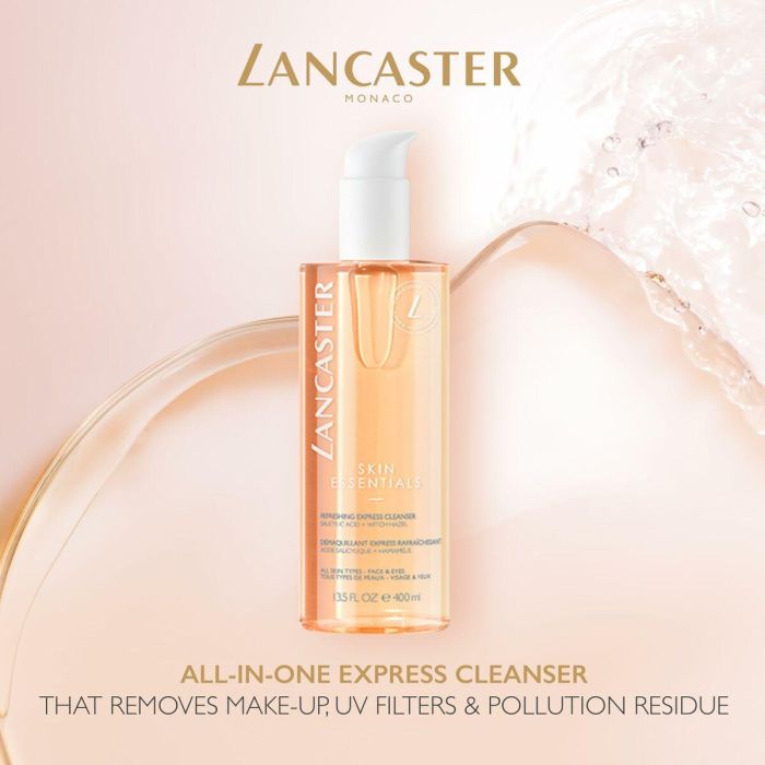 Lancaster SKIN ESSENTIALS Limpiador Exprés Refrescante 400 ml para Rostro y Ojos, Fórmula Vegana y Acuosa para Todo Tipo de Pieles 5