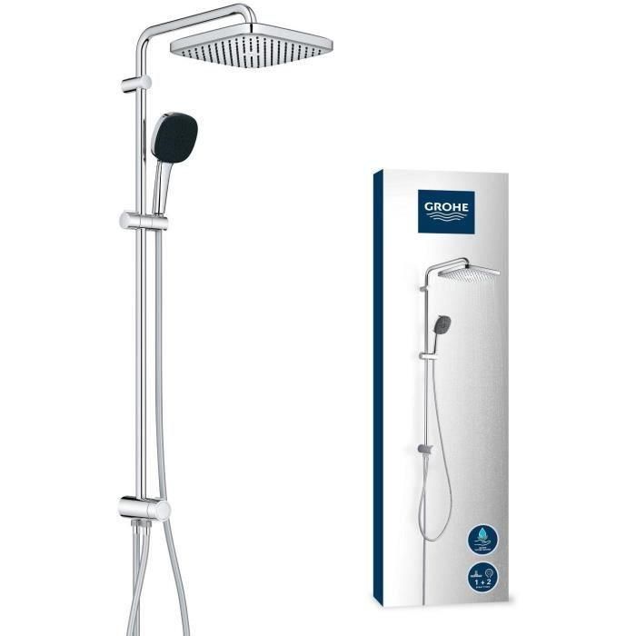 Columna de ducha con desviador manual - Ahorro de agua - GROHE Vitalio Comfort 250 - Cromo - 26986001