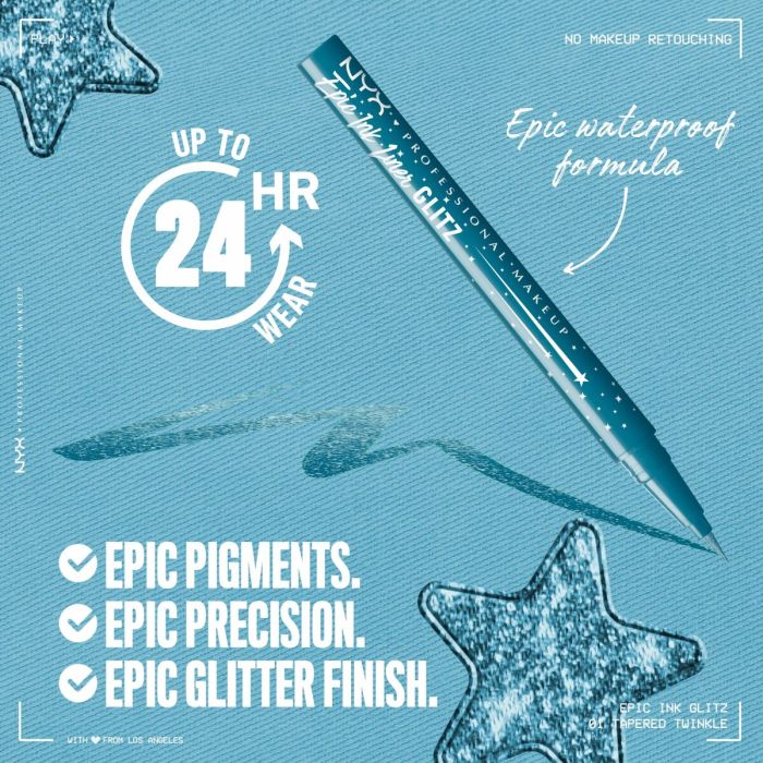 Set de Maquillaje NYX EPIC INK LINER GLITZ 8 Set de Maquillaje NYX EPIC INK LINER GLITZ 8