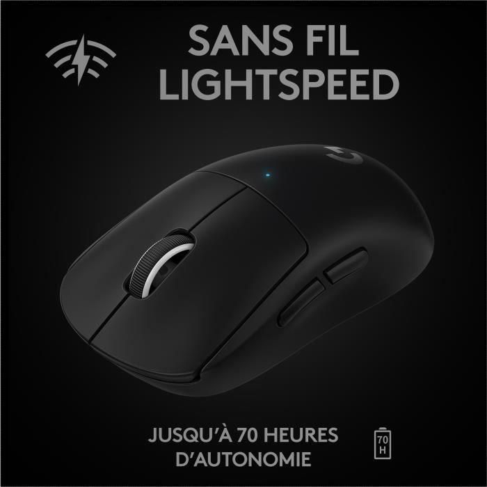 LOGITECH G - Ratón para juegos superligero PRO X - Negro 3