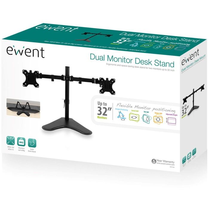 Soporte Mesa Ewent Ew1536 2 Monitores 2 Soporte Mesa Ewent Ew1536 2 Monitores 2