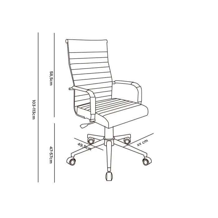 Q-connect Silla de Dirección Bosa Simil Piel Premium, Negro, Altura Máx. 1130mm, Ancho 550mm, Profundidad 630mm 1