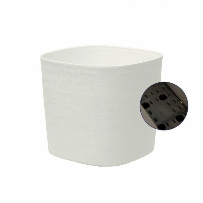 Maceta Autorriego Garden ID Blanco 20 x 20 cm 3