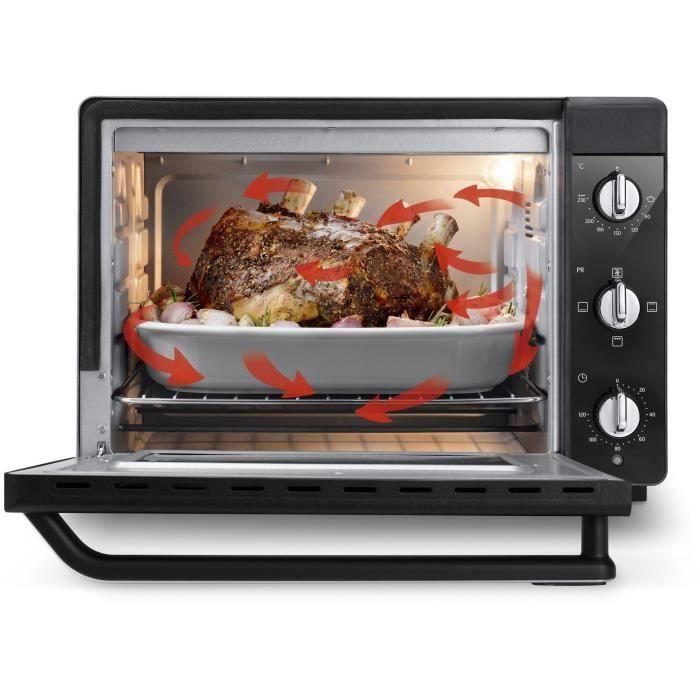 Horno pequeño - Con ventilador - DELONGHI - EO 40112.BK - Negro - Puerta de doble cristal - 40 L - 51,5 x 44 x 36 cm - 2000 W 1