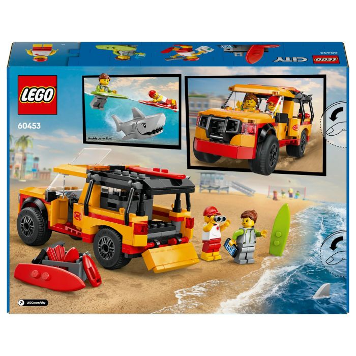 Lego City 60453 Vehículo de Rescate en la Playa Juguete para Niños de 6 Años con Tiburón 30