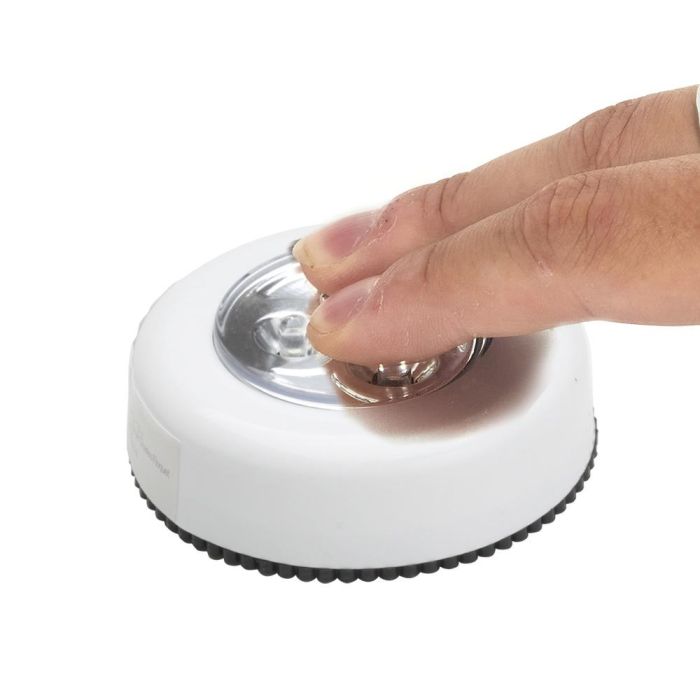 Je cherche une Idee Juego 3 Lámpara LED Presión Sin Cables Adhesivo Blanco 7cm 6 Je cherche une Idee Juego 3 Lámpara LED Presión Sin Cables Adhesivo Blanco 7cm 6