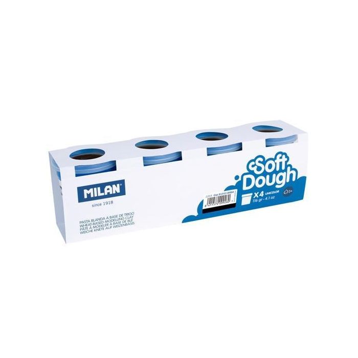 Milan Pasta Blanda Soft Dough Caja 4 Botes 116 gr Negro