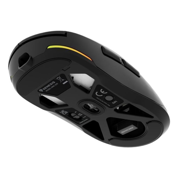 Genesis Zircon 660 Ratón Gaming Inalámbrico 12000 DPI Óptico Bluetooth/2.4 GHz con Cable USB-C, 6 Botones Programables 9