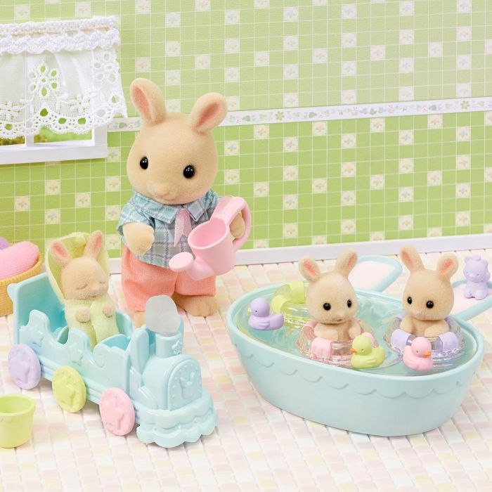 Sylvanian Families La Hora Del Baño De Los Trillizos Set con Bañera, Flotadores y Figuras para +3 Años 4 Sylvanian Families La Hora Del Baño De Los Trillizos Set con Bañera, Flotadores y Figuras para +3 Años 4