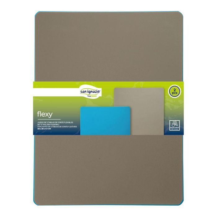 San Ignacio Set 2 piezas tabla de corte flexible PP SG-4492, juego tablas de corte 28x36x0.1 cm 1