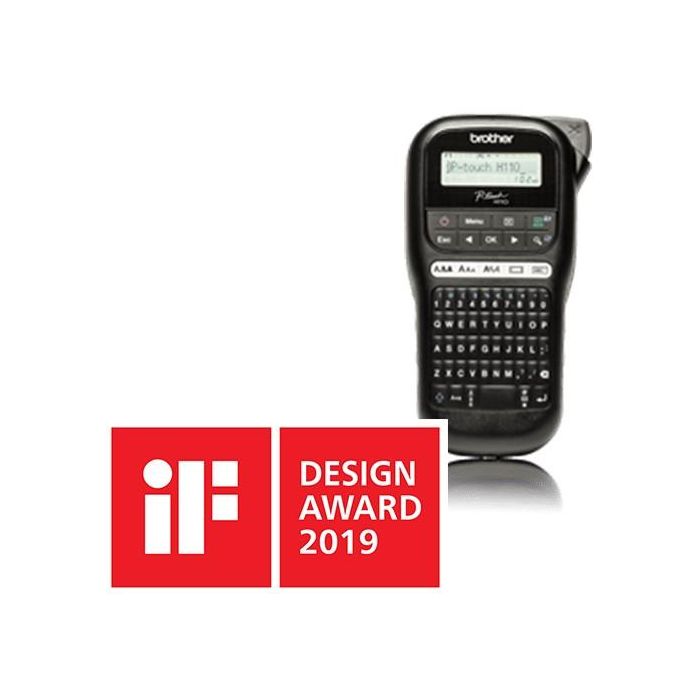 Brother P-touch H110 QWERTY - Impresora de etiquetas portátil TZe con transferencia térmica, 180 DPI, 20 mm/s