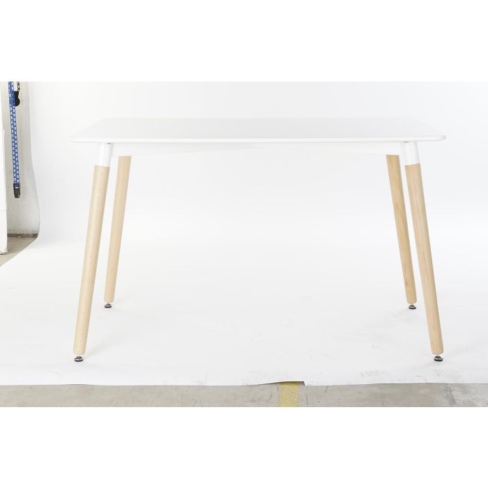 Mesa de Comedor DKD Home Decor Blanco Abedul Madera MDF 120 x 80 x 74 cm 4