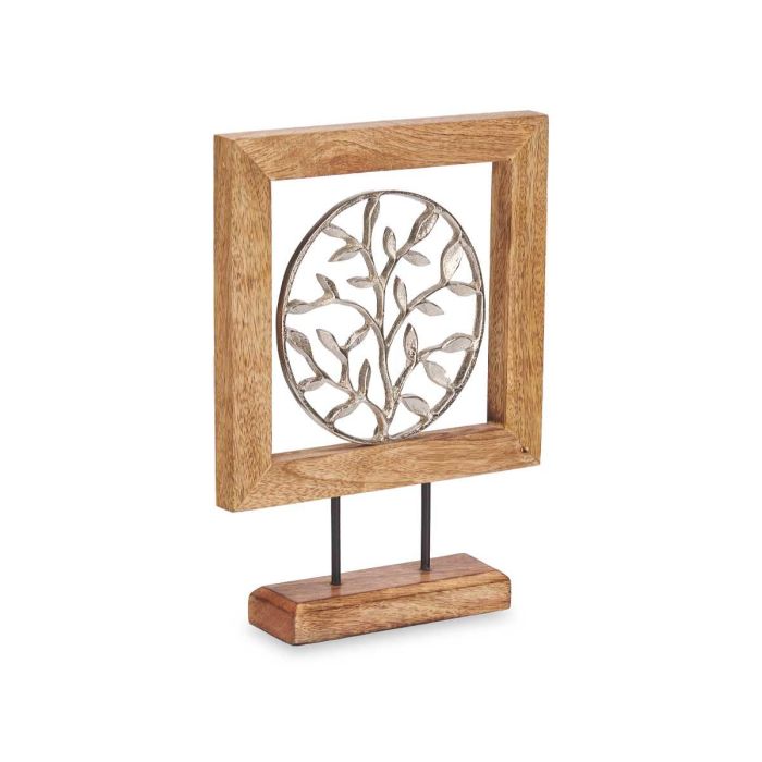 Flor Metal Plata Soporte Madera Giftdecor 21X29CM (6 Unidades) 1 Flor Metal Plata Soporte Madera Giftdecor 21X29CM (6 Unidades) 1