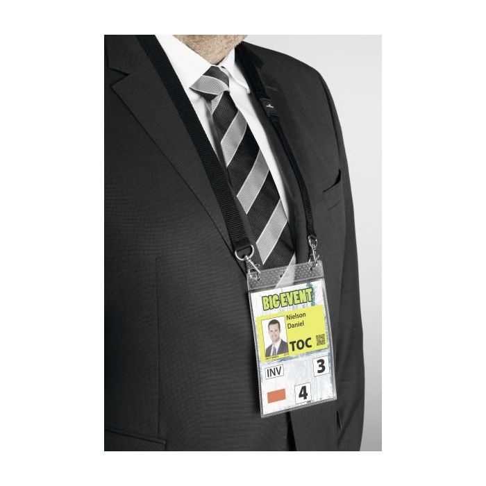 DURABLE Event-Namensschild A6 mit Textilband Duo 10 St schw 5 DURABLE Event-Namensschild A6 mit Textilband Duo 10 St schw 5