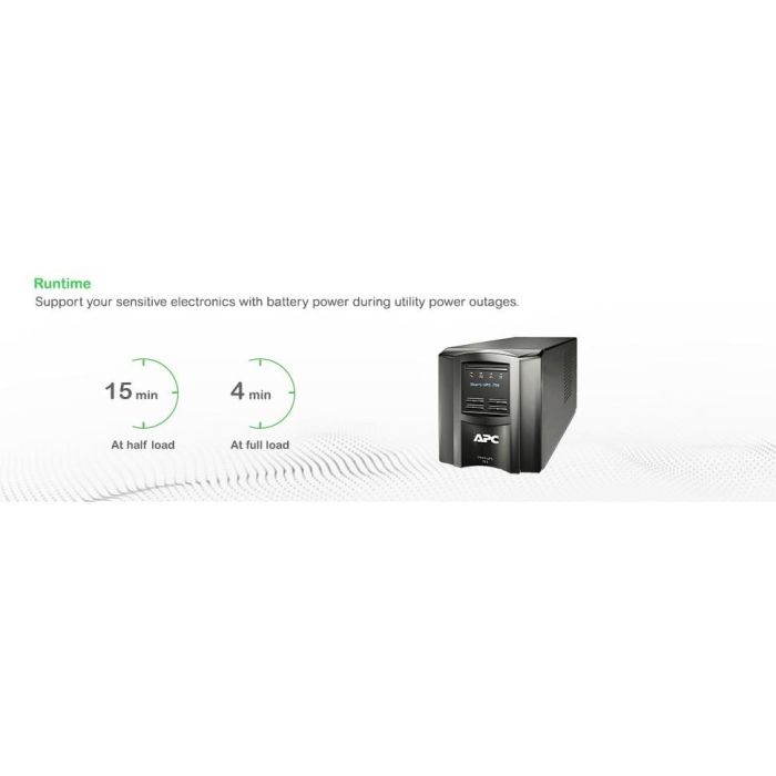 APC SMT750iC Smart-UPS Tower 750VA 500W Línea Interactiva con SmartConnect y Smartslot 4 APC SMT750iC Smart-UPS Tower 750VA 500W Línea Interactiva con SmartConnect y Smartslot 4