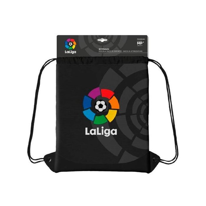 mp Bolsa De Deporte La Liga Negro 35,5x45,5 cm
