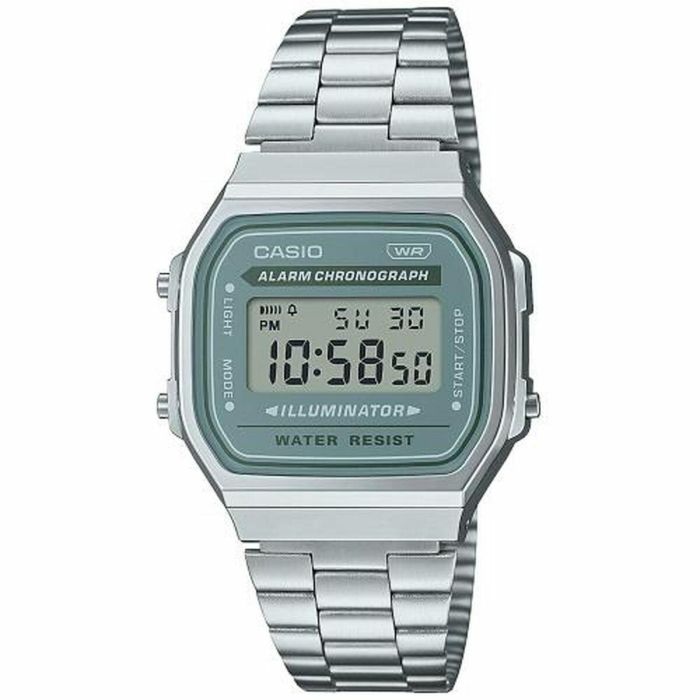 Reloj Unisex Casio A168WA-3AYES Verde Plateado (Ø 35 mm)