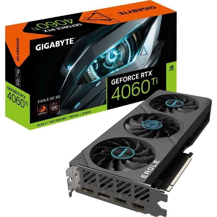 Tarjeta Gráfica Gigabyte GeForce RTX 4060 Ti EAGLE OC 8G/ 8GB GDDR6