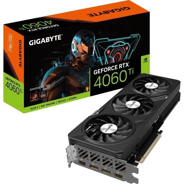 Tarjeta Gráfica Gigabyte GeForce RTX 4060 Ti Gaming OC 16 GB GDDR6 Geforce RTX 4060 Ti