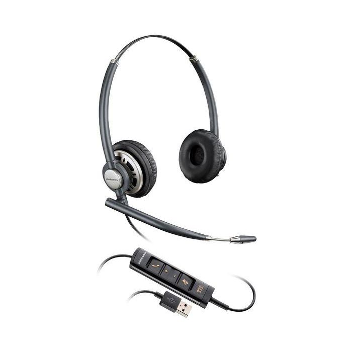 Poly HW725 EncorePro Auriculares Diadema USB Micrófono Cancelación Ruido, Control Llamadas y Comodidad Todo el Día