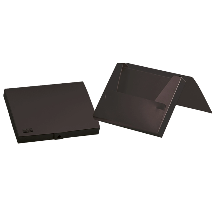 Liderpapel Carpeta Portadocumentos Gomas Polipropileno Din A4 Negro Opaco Lomo 25 mm 1