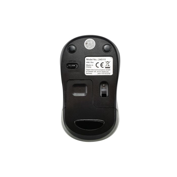 Equip Ratón Óptico Inalámbrico 2.4Ghz 1200 DPI Comfort Ergonómico Ambidiestro Plug & Play Nano USB 2