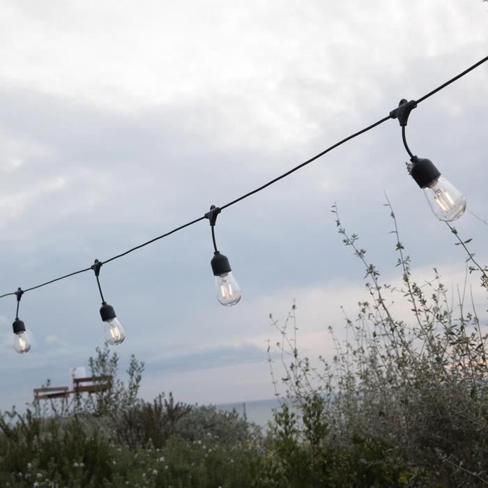 Guirnalda de luz solar - LUMISKY - MAFY SOLAR - 6,50 m - 10 bombillas de filamento vintage - LED blanco cálido 3 Guirnalda de luz solar - LUMISKY - MAFY SOLAR - 6,50 m - 10 bombillas de filamento vintage - LED blanco cálido 3