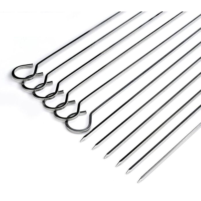 Set de 6 pinchos para barbacoa de metal Algon BBQ, 27 cm (24 Cajas) 6 Set de 6 pinchos para barbacoa de metal Algon BBQ, 27 cm (24 Cajas) 6