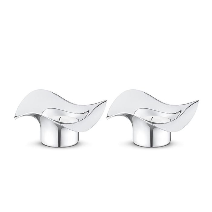 Set 2 Portavelas Georg Jensen altura 4,9 cm