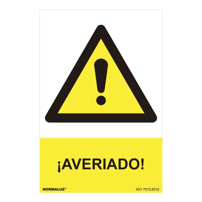 Normaluz Cartel Peligro "Averiado" PVC 0.7mm 30x40cm Amarillo/Negro 0 Normaluz Cartel Peligro "Averiado" PVC 0.7mm 30x40cm Amarillo/Negro 0