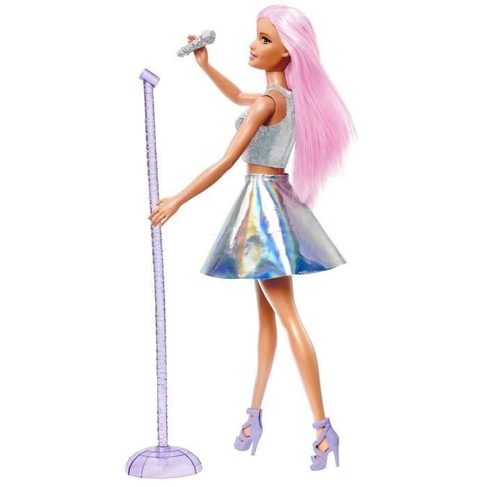 Barbie JCW42 Muñeca Estrella del Pop con Atuendo Brillante, Pelo Rosa Largo y Micrófono para Niños +3 Años 5 Barbie JCW42 Muñeca Estrella del Pop con Atuendo Brillante, Pelo Rosa Largo y Micrófono para Niños +3 Años 5