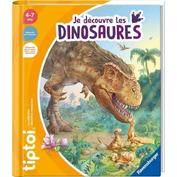Ravensburger 13099013 Descubro los dinosaurios - Libro interactivo para niños de 4 años